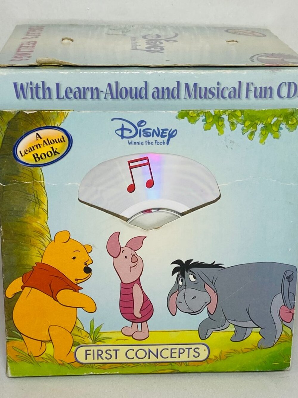 Disney "Piglet's Feelings" Winnie the Pooh First Concepts 6 Books + CD, Case, VG